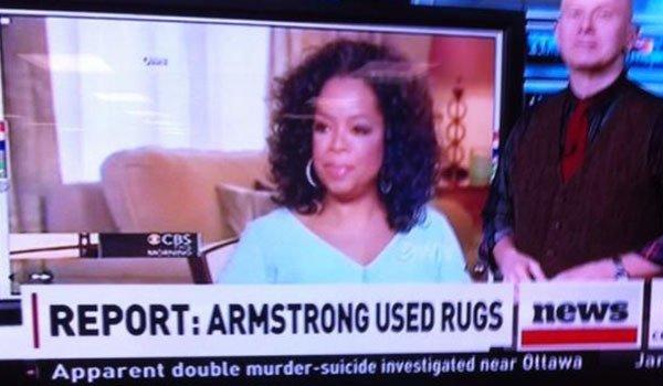 I still think Oprah should have asked lance about his rug use. That's the burning question.