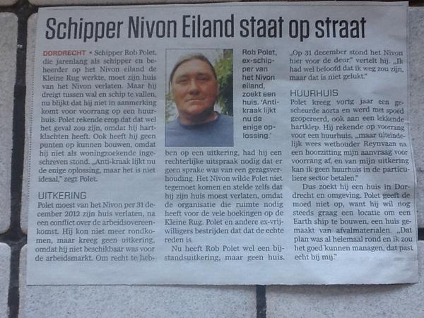 dekleinerug's tweet photo. Arie van Zanten, voorzitter van De Kleine Rug zet met list en bedrog schipper Rob Polet op straat http://t.co/QSUF1TNv http://t.co/LltQUUlJ