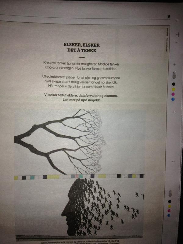 Endelig bruker oljebransjen ordet kreativitet og det til og med i sine stillingsannonser. Utrolig bra @oljedir