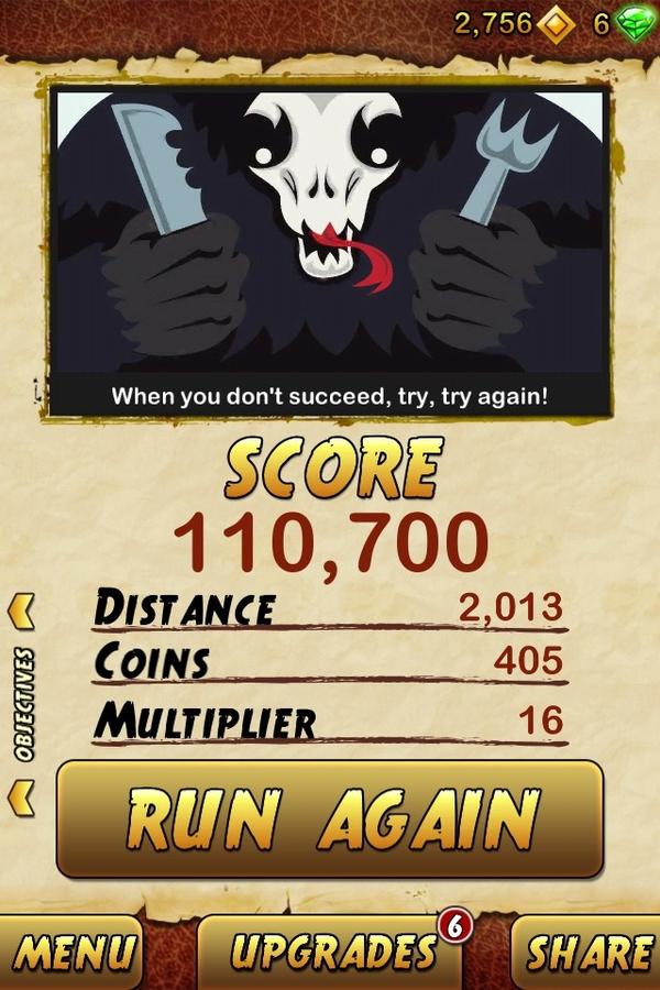 ys6clk's tweet photo. I got 110700 points while escaping from a Giant Demon Monkey in Temple Run 2. Beat that! http://t.co/j2MfAwdk http://t.co/oKZ3jq5V