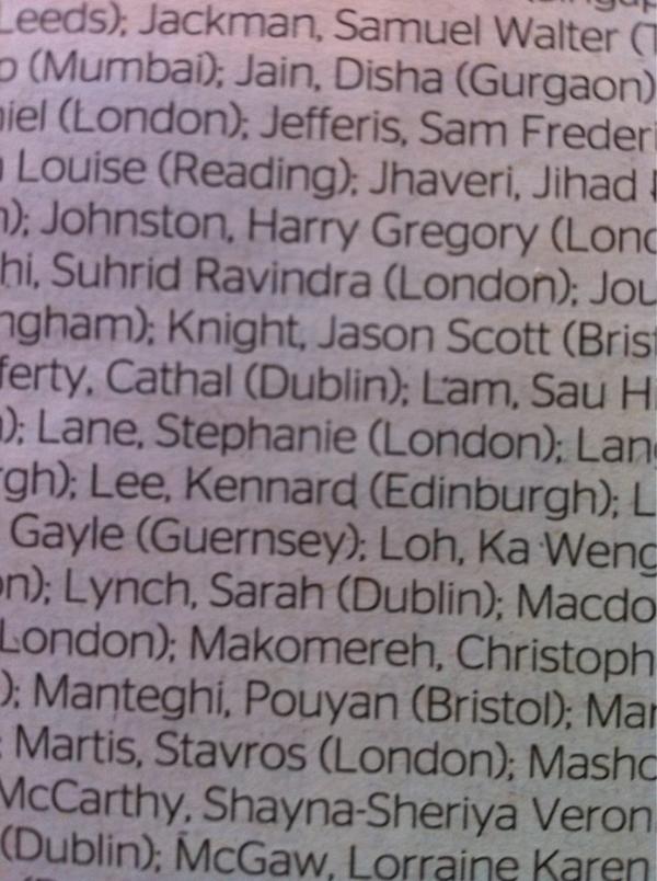 85_stephanie's tweet photo. Fame at last!! Thanks @MarthaPeck_xx  for spotting my name in The Times! #qualified #actuary #prettybigdeal http://t.co/YxILwHfO
