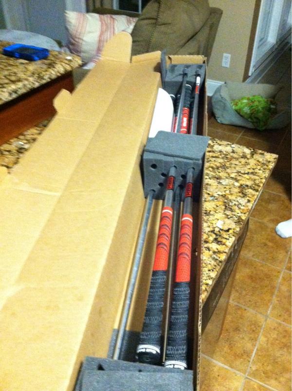 RoachCoach12's tweet image. Ready to give these a hit. @TaylorMadeGolf #thislittlething #taylormade2013