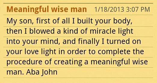 JohnAba's tweet photo. Meaningful Wise Man http://t.co/NazfmYCP