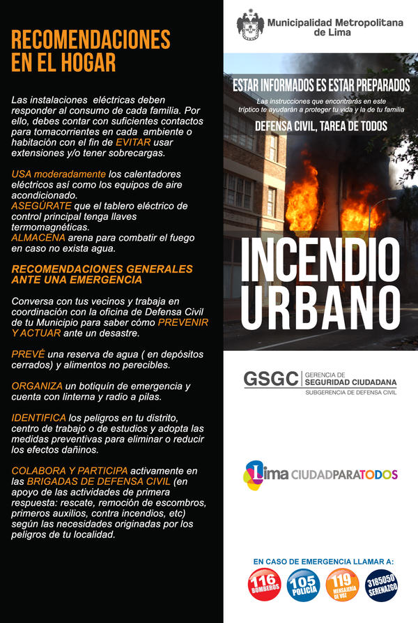 LimaSegura2017's tweet image. #NavidadSinRiesgo #Importante ¿Qué hacer ante un Incendio Urbano? Infórmate: