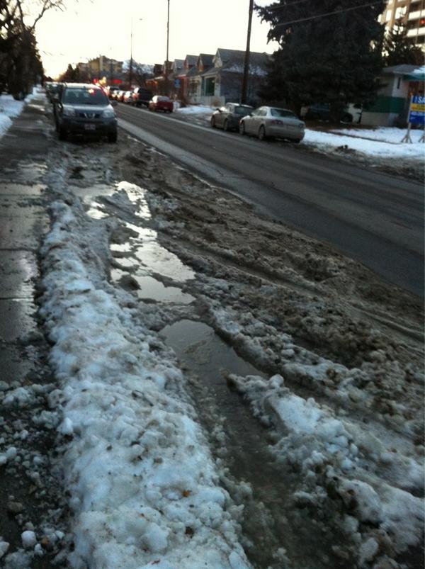 AllanMTam's tweet photo. @cityofcalgary results from a neglected BRZ on 34 ave SW and unenforced parking night ban from the last snow event. http://t.co/Q24oVSV5
