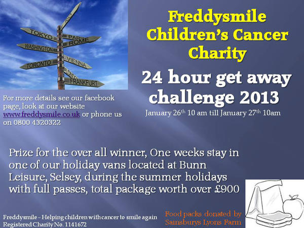 Our 24 hour get away challenge still has some spaces, see picture for more details
