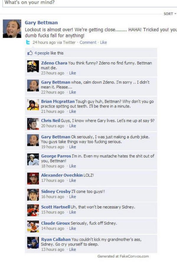 DanglerLife's tweet photo. Crosby, you pussy http://t.co/ISLQT1tP