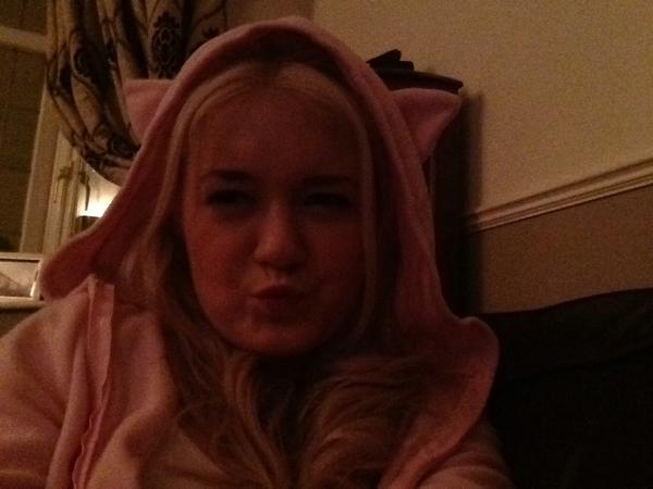 kittybinnshallx's tweet image. Snuggled up in my hello kitty onsie #cosey #present #winterperfection