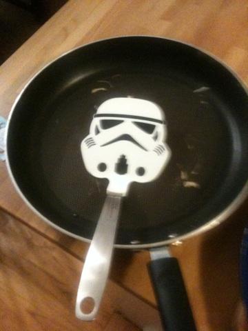 kylepipes's tweet photo. Our newest kitchen utensil thx to a white elephant xchange...its a fantastic flipper &amp; just plain awesome http://t.co/tvubBzHX