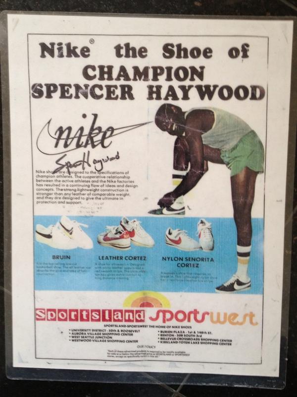 agencia Incorporar patinar Spencer Haywood on Twitter: "Hey check this out Nike first advertisement  ever 1973 in Seattle Super Sonics and I did it for free. Spencer Haywood  http://t.co/WgeLbEMV" / Twitter