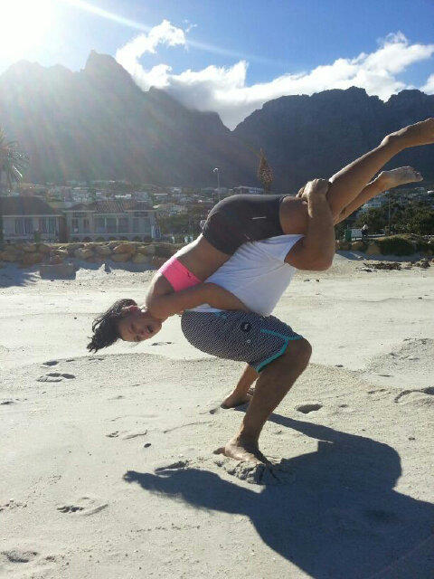 shan_slk's tweet photo. He's my brother and he really CAN carry me! @elanlohmann #FICT2013 team training for @SleekgeekSA http://t.co/gXISKrhP