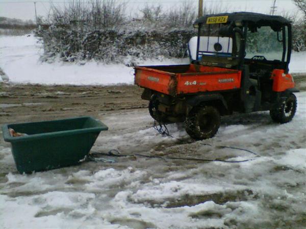 Darren tried extreme sledging in the snow!