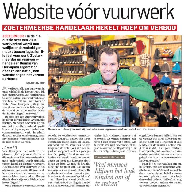 RonJenner_CA's tweet photo. Ik ben tegen een vuurwerkverbod! En steun Dennie van Herwijnen met zijn initiatief. Jaarwisseling zonder vuurwerk? NEE http://t.co/SlwZysU7