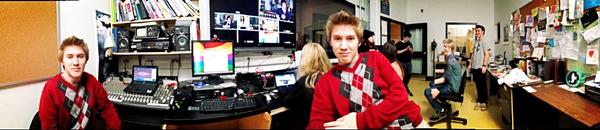 Getting ready for today's show! With the O'Donnell twins!
