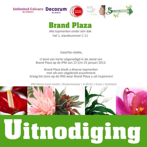 Over 14 dgn is het weer zover en staan we op de IPM in Essen in een gezamenlijke stand "Brand Plaza"