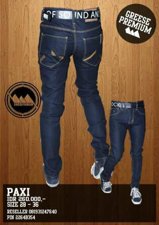 Greese "Paxi" Denim IDR 260rb for order: 08561838353/pin:21594170