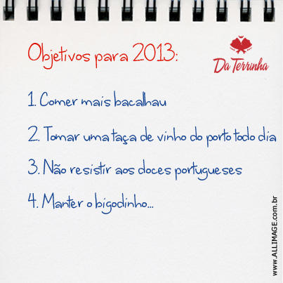 DaTerrinhapop's tweet image. Feliz 2013! Quais são suas metas para esse ano? Comer mais bacalhau....