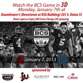 tjacksworld's tweet photo. Tonight #inMontgomery BCS Watch Party #Baumhower's (Downtown) #LehGo http://t.co/JwdRqdaG
