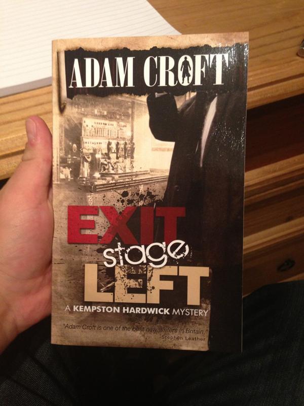 adamcroft's tweet photo. Got a few copies of Exit Stage Left knocking about here... Will sign and give away 10 FREE copies if you RT &amp; follow. http://t.co/sekfCWeC