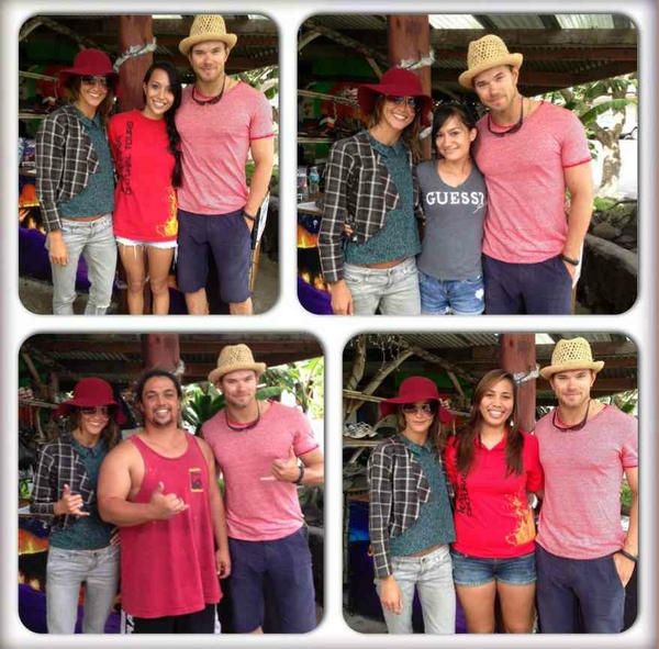 HawaiiLava's tweet photo. Started off the New Year Right with Kellan Lutz and Sharni Vinson! http://t.co/LGQEVtZm