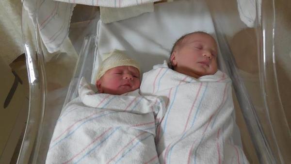trcylee's tweet image. Not one, but TWO babies born today! #twins
