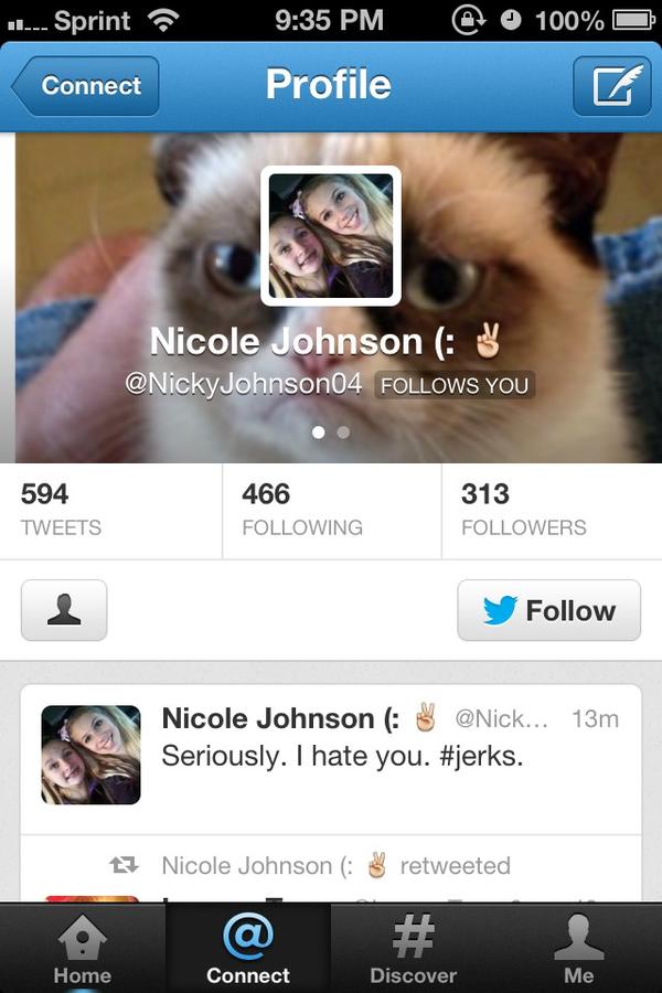 switchbitchin's tweet photo. Like how this 13 year old flub my personal. No mutual followers, no hashtags nothing. Like #whodafuqareyou http://t.co/NBoFahgu