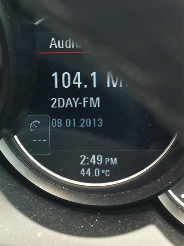 Peaked at scorching 44 degrees