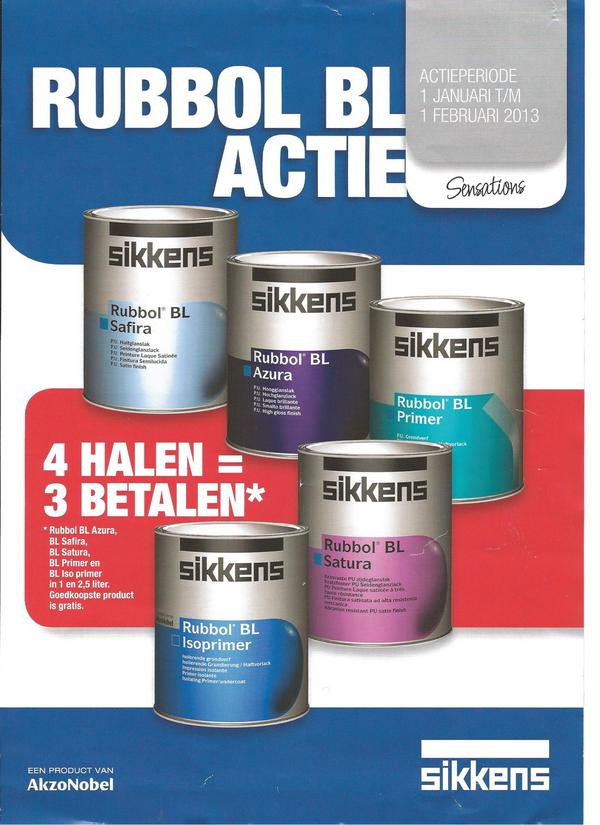 PostmaVerf's tweet image. JANUARI ACTIE: 4 HALEN = 3 BETALEN 

SIKKENS BL PRODUCTEN