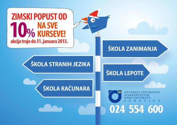 openunsubotica's tweet photo. IZABERITE PRAVI KURS! 10% POPUSTA NA SVE KURSEVE! http://t.co/Zp3nTIKi