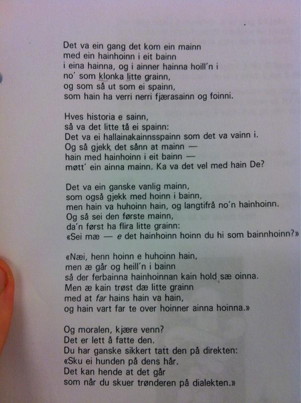 srsiagerilja's tweet photo. Kjapt kurs i trøndersk. http://t.co/x6PM7DRQ