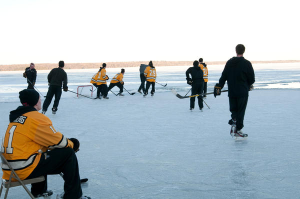 mtuhky's tweet photo. @Buccigross @MiHockeyNow this one is pretty cool too #outdoors #pondhockey #mtuhky http://t.co/8qRfIigM