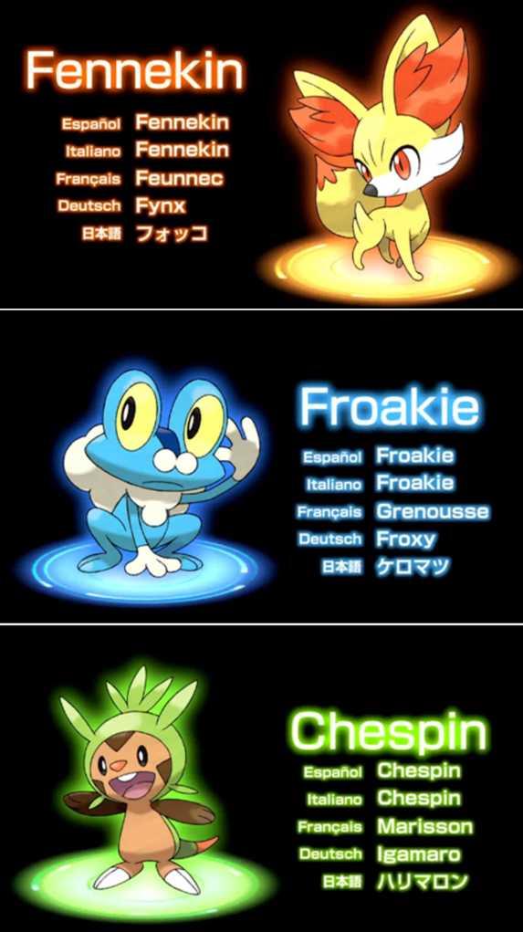 Pokémon World on X: Pokémon X and Y starters: Fennekin, Froakie