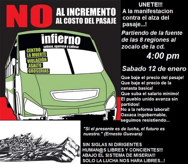 UABJO132's tweet photo. HOY A LAS 4PM EN LA FUENTE DE LAS 8 REGIONES. NO AL ALZA DEL PASAJE. PERSONAS CONSCIENTES POR UN TRANSPORTE DE CALIDAD http://t.co/JccRKn18