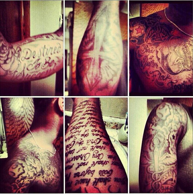 Yea I'm inked up bishhhhh http://t.co/5ybC7nQB<a href="/tag/teambrownskinbitch"class="tags"><span>#teambrownskinbitch</span></a>