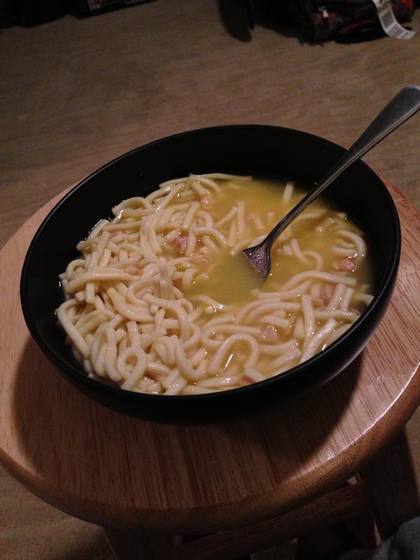 AustinMahone's tweet photo. chicken noodle soup! #YUMM http://t.co/WRY9O2gJ