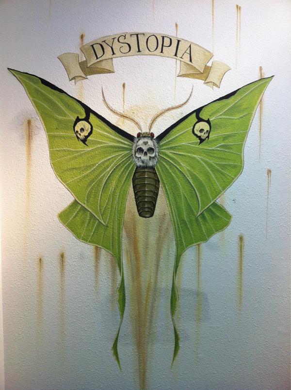 Here is the mural I just finished for the "dystopia" show at true love art gallery this Thursday.