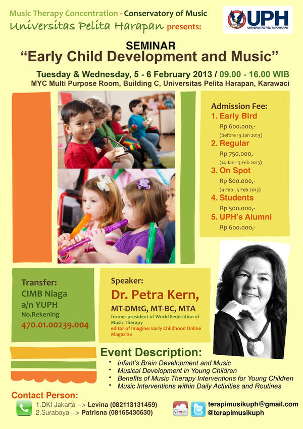 Seminar Dr. Petra Kern di UPH. 2 hari seminar, tanggal 5 - 6 Feb 2013. registration fee, see the poster below.
