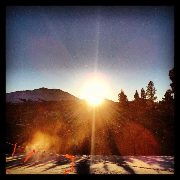 breckenridgemtn's tweet image. Another gorgeous day on the books today! RT @breckbrewpub: Sunrise over Baldy in beautiful #breck