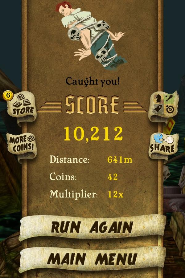 mrNERF's tweet photo. I got 10,212 points while escaping from demon monkeys. Beat that! http://t.co/dcBDIuj3 #TempleRun this was a lot harder http://t.co/i03xj2R2