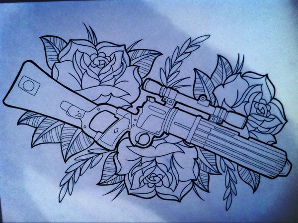 plumtattoos's tweet photo. Line drawing for a Star Wars set that I'm painting #starwars #bobafett #tattooartistmagazine #tattoo #tattooart http://t.co/IiLyVJA0