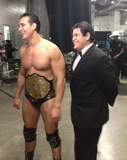 Photo Alberto Del Rio Ricardo Rodriguez Celebrate Victory Pwmania Com