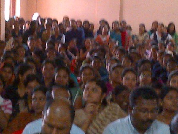 Part of overflowing audience at Kerala's 1st all-women's engineering college, LBS Institute of Technology, Trivandrum