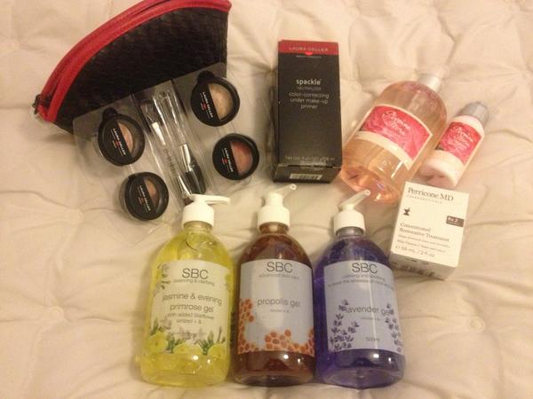 AliYoungBeauty's tweet photo. #WIN goodies from @LauraGeller @SBCgels @LOCCITANE_UK @perriconemd! Follow @AlisonYoungQVC &amp; RT to enter closes 14/1/13 http://t.co/LYqZKzoW