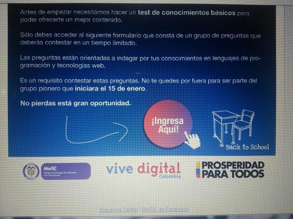 IvanArley's tweet photo. @AppsCo Está inservible el link de los bootcamps http://t.co/M10YCcbM