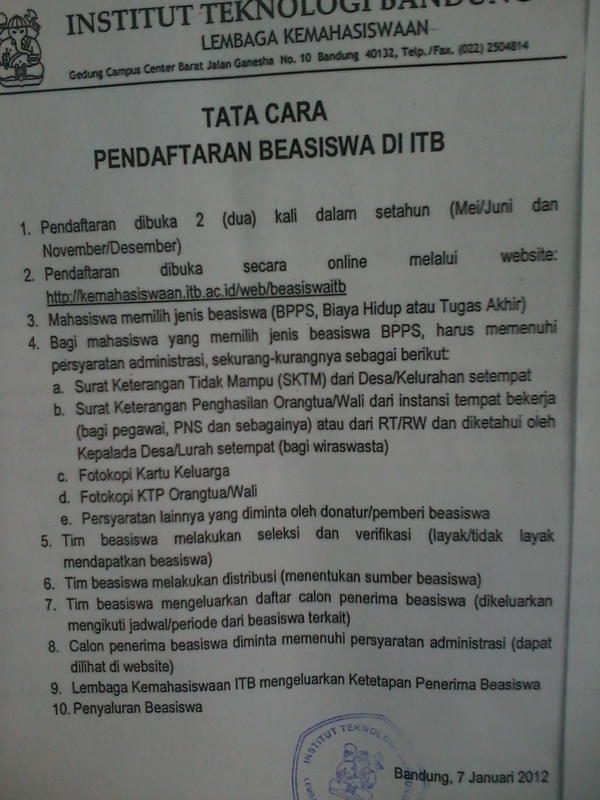 Info Beasiswa KM ITB tweet media