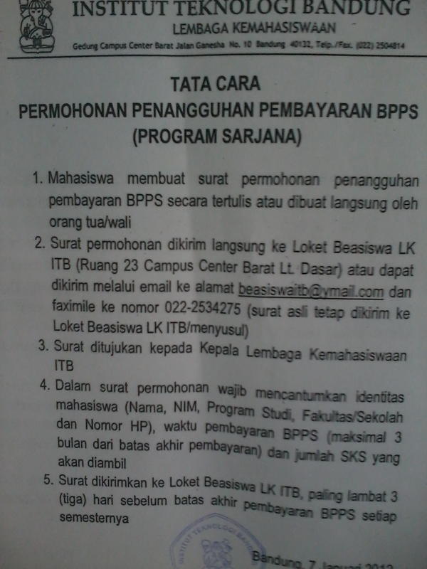 Info Beasiswa KM ITB tweet media
