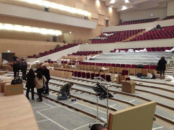 Newly rebuild hall in Lille. Looks and sounds top! Had a reh like in war zone:)