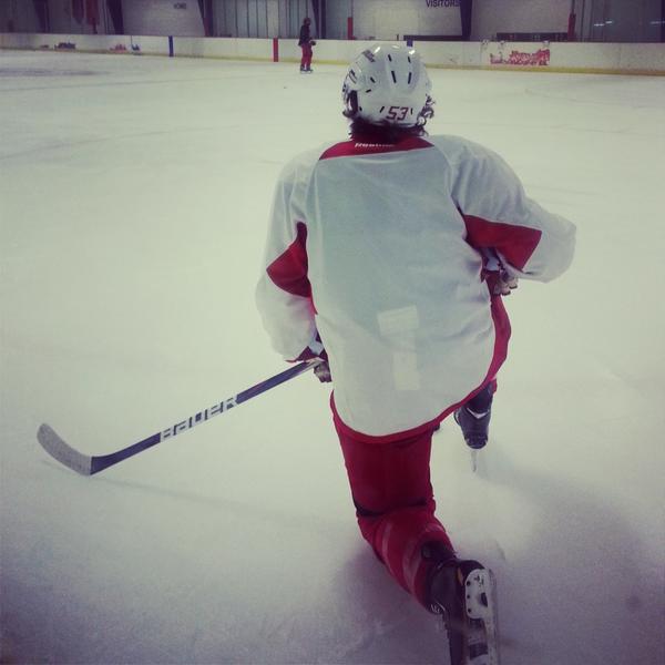 Skinner is back on the ice in Raleigh for today's informal workout. #ItsTime #Canes