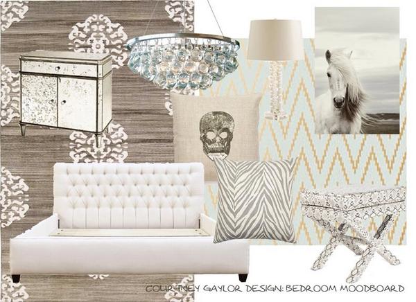 cblaymore's tweet image. Bedroom design#whiteandgray #courtneygaylordesign #madelineweinrib #abchome #tuftedheadboard #interiordesign #bedroom