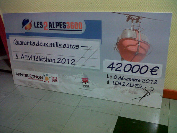 Telethon_France's tweet image. RT @Telethon_ForceT Les 2 Alpes pour le #Telethon2012